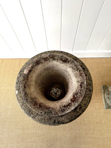 A Large and Special Pair of Antique Stone Garden Urns