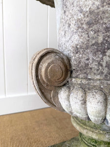 A Large and Special Pair of Antique Stone Garden Urns