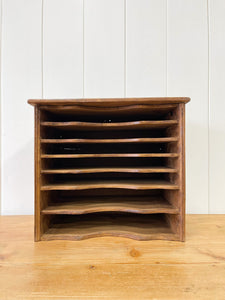 An English Pine Desk File Holder or Magazine Rack c1890