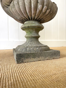 A Large and Special Pair of Antique Stone Garden Urns