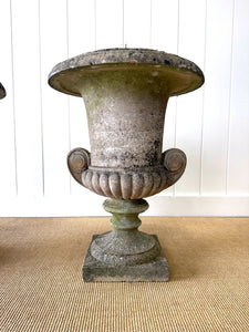 A Large and Special Pair of Antique Stone Garden Urns