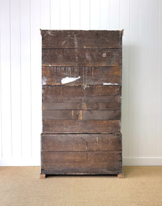 A Beautiful Blue English 19th Century Pine Housekeeper's Cupboard