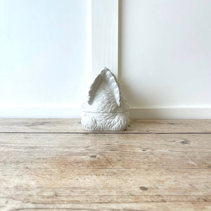 Vintage White Hen Covered Box