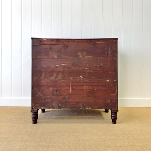 A Large Antique English Bow Front Mahogany Chest of Drawers