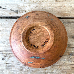 Pair of Vintage Black Cherry Burlwood Bowls