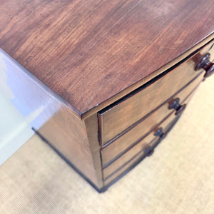 A Large Antique English Bow Front Mahogany Chest of Drawers