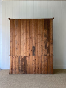 A 19th Century Pine Welsh Dresser or Cupboard with Wood and Brass Hardware