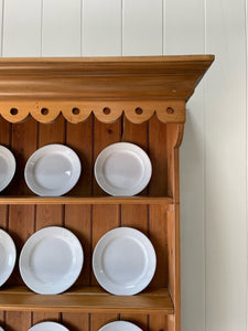 A 19th Century Pine Welsh Dresser or Cupboard with Wood and Brass Hardware