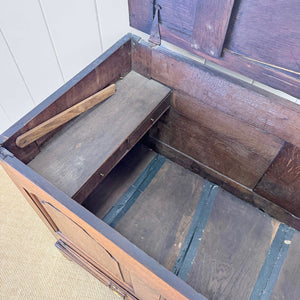 An English Oak Mule Chest c1790
