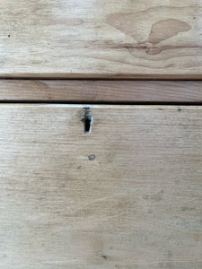 A 19th Century Pine Welsh Dresser or Cupboard with Wood and Brass Hardware