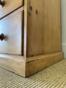 A 19th Century Pine Welsh Dresser or Cupboard with Wood and Brass Hardware