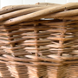 A Vintage Wicker Linen Basket