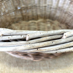 A Vintage Wicker Linen Basket