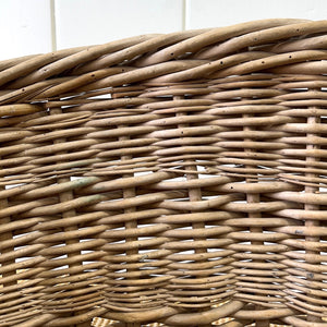 A Vintage Wicker Linen Basket