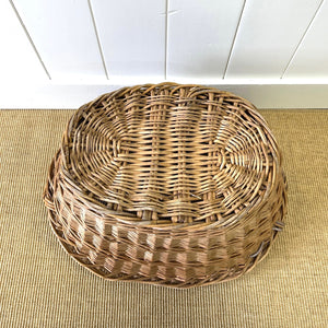 A Vintage Wicker Linen Basket