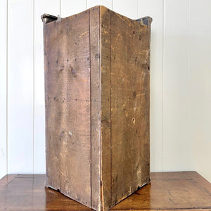 An Antique English Pine Wall Hanging Corner Cupboard
