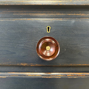 A Dark Blue English Pine Chest of Drawers Dresser c1890