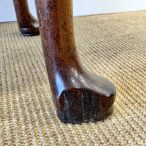An Antique 18th Century Drop Leaf Dining Table with Pad Feet