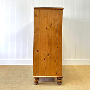 A Tall 19th Century English Pine Chest of Drawers/Dresser