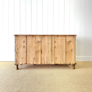 An English Country 7 Drawer Pine Buffet or Sideboard