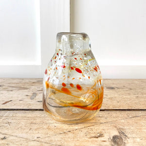 A Charming 1950's Italian Murano Glass Orange Speckled Bud Vase