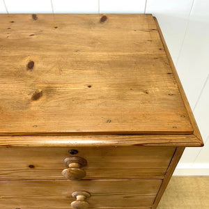 A Tall 19th Century English Pine Chest of Drawers/Dresser