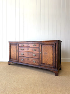 A Large Antique Oak Welsh Dresser Base or Sideboard