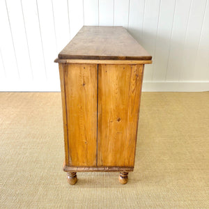 An English Country 7 Drawer Pine Buffet or Sideboard