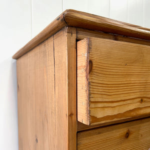 A Tall 19th Century English Pine Chest of Drawers/Dresser