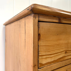 A Tall 19th Century English Pine Chest of Drawers/Dresser