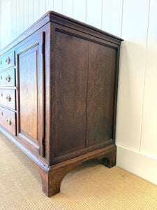 A Large Antique Oak Welsh Dresser Base or Sideboard