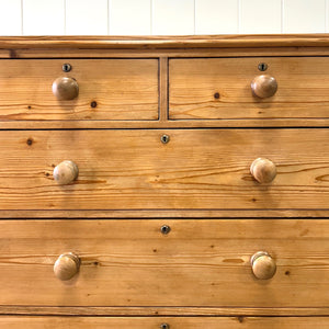 A Tall 19th Century English Pine Chest of Drawers/Dresser