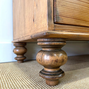 A Tall 19th Century English Pine Chest of Drawers/Dresser
