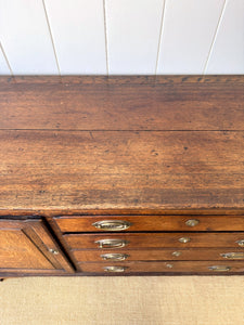 A Large Antique Oak Welsh Dresser Base or Sideboard