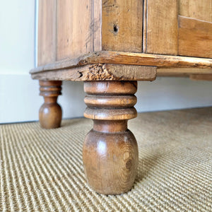 An English Country 7 Drawer Pine Buffet or Sideboard