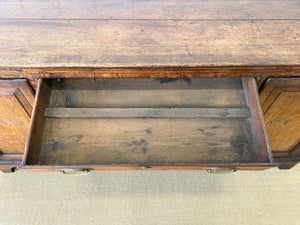 A Large Antique Oak Welsh Dresser Base or Sideboard
