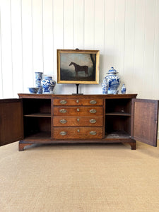 A Large Antique Oak Welsh Dresser Base or Sideboard