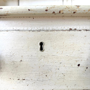 A Early 19th Century English Painted Pine Kitchen Cabinet or Hutch