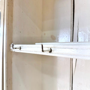 A Early 19th Century English Painted Pine Kitchen Cabinet or Hutch