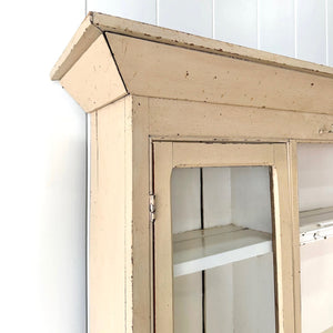 A Early 19th Century English Painted Pine Kitchen Cabinet or Hutch