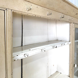 A Early 19th Century English Painted Pine Kitchen Cabinet or Hutch