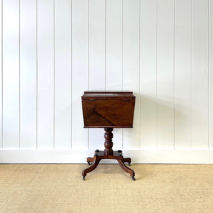 A Georgian Mahogany Cellarette Table with Rising Lid