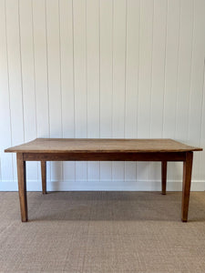 An Antique English Country Elm and Pine (just over) 6ft Dining Table