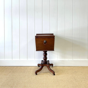 A Georgian Mahogany Cellarette Table with Rising Lid