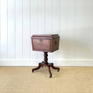 A Georgian Mahogany Cellarette Table with Rising Lid