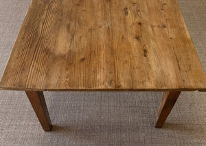 An Antique English Country Elm and Pine (just over) 6ft Dining Table