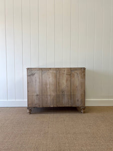 An Antique English Pine Chest of Drawers Dresser with Wood Knobs c1890