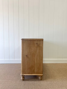 An Antique English Pine Chest of Drawers Dresser with Wood Knobs c1890