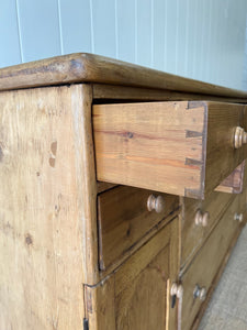 An English Pine Sideboard c1860