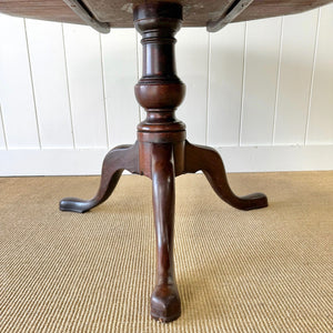 A Large Antique English Mahogany Tripod Table
